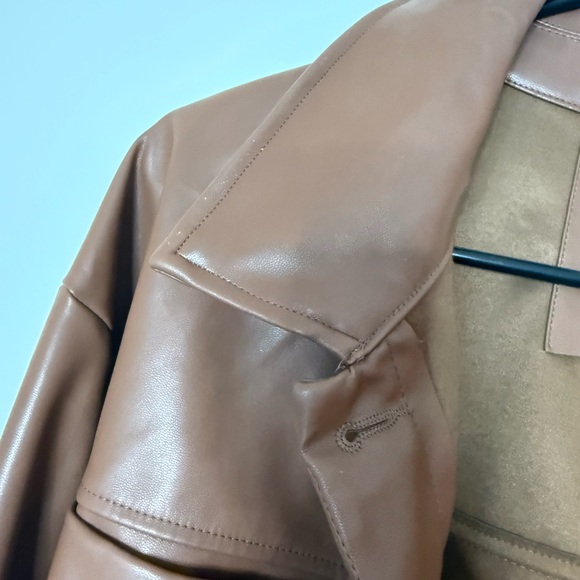 Stoosh Women's Tan Leather Jacket - Picture 5 of 6